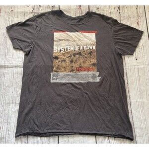Mens System Of A Down Toxicity Band T Shirt Size XL  2XL? Gray 2001 Y2K No Tag